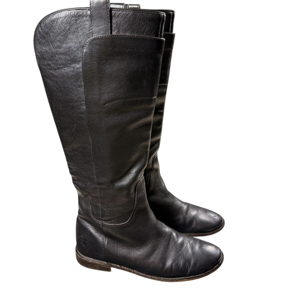 Frye Womens Melissa Button Equestrian
Riding Boots Black Leather Size 8.5 B